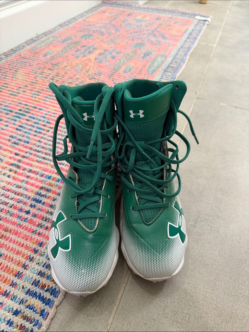 Under Armour Kids' Highlight Franchise 2.0 RM football cleats in Green - Size 4Y
